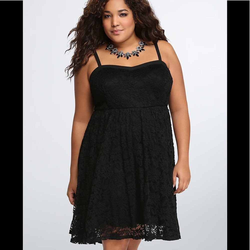 Torrid Black Lace Cami Dress